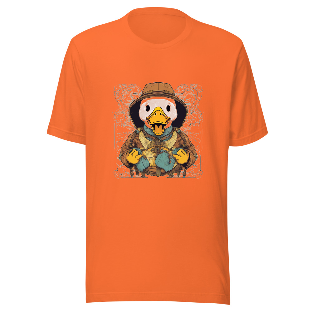 Orange T-Shirt with print art