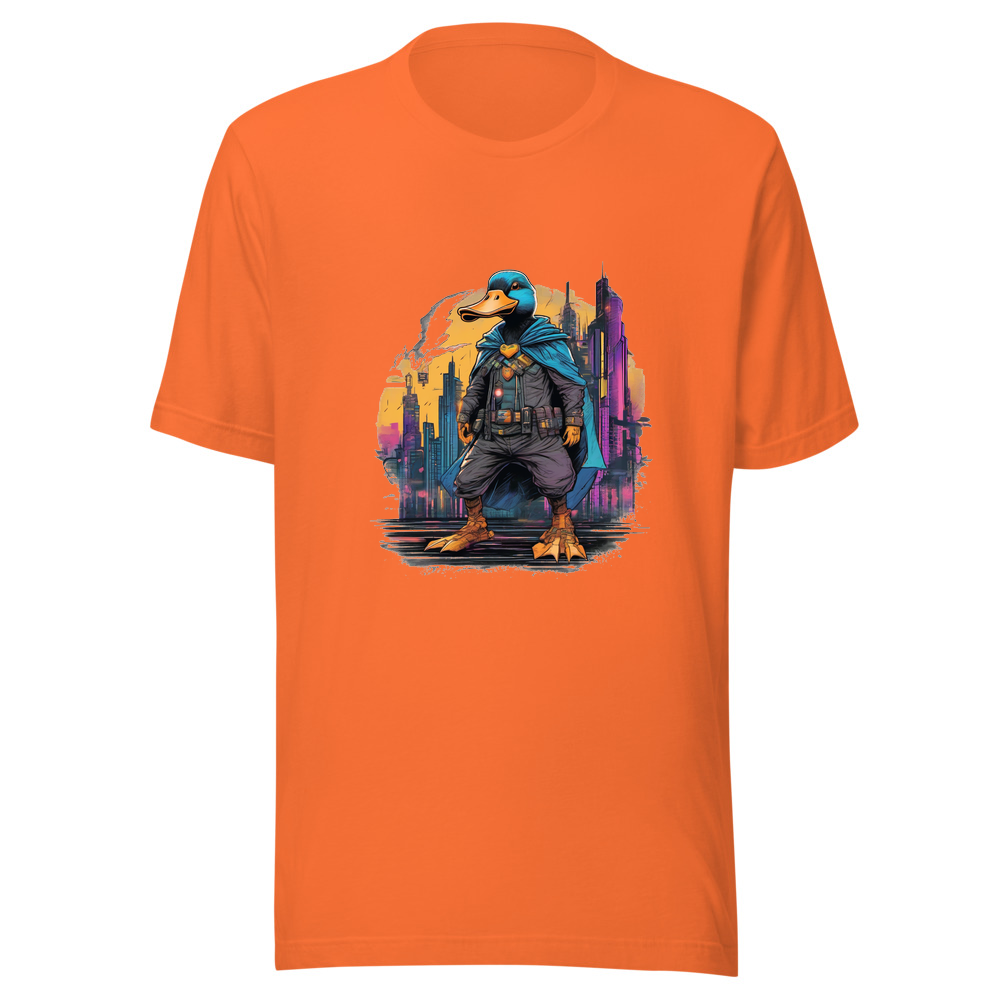 Orange T-Shirt with print art