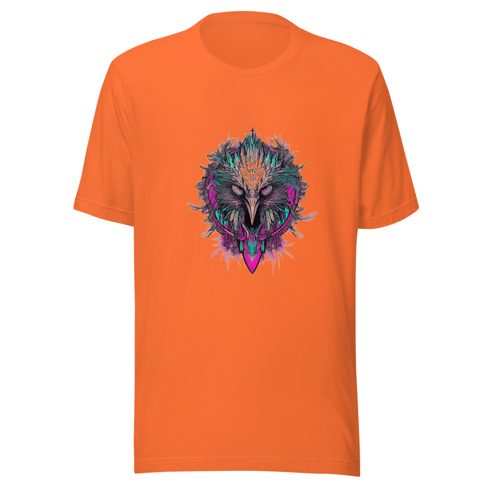 Orange T-Shirt with print art