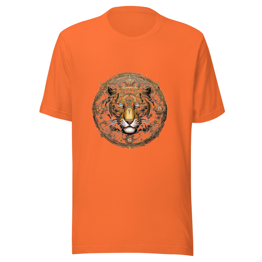 Orange T-Shirt with print art