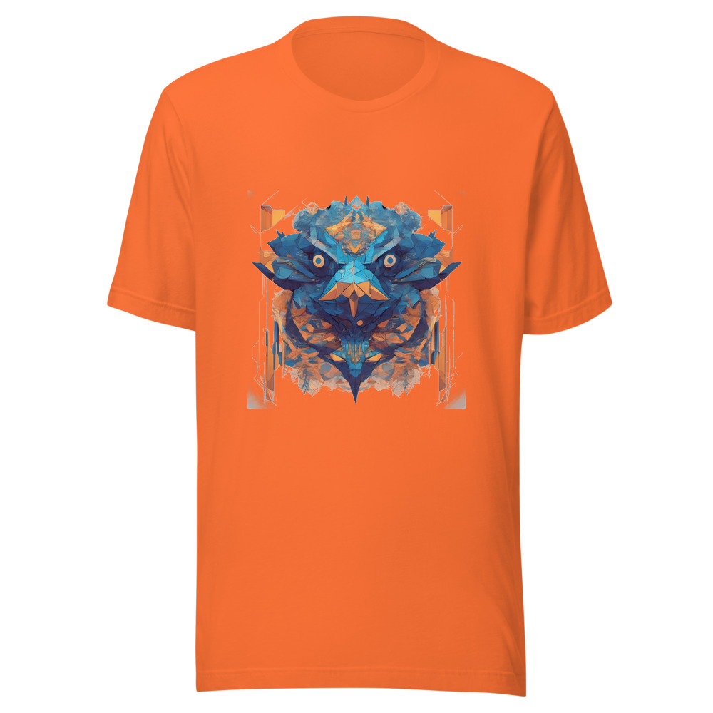 Orange T-Shirt with print art
