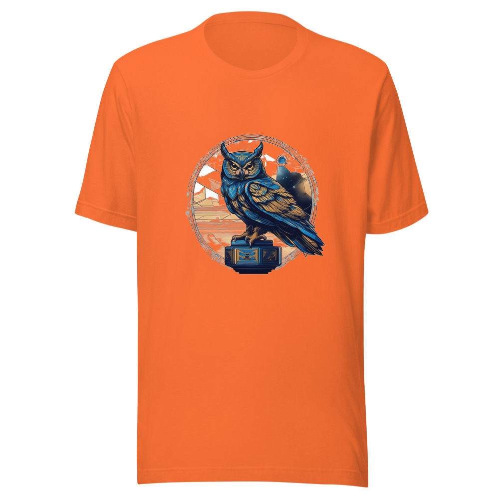 Orange T-Shirt with print art