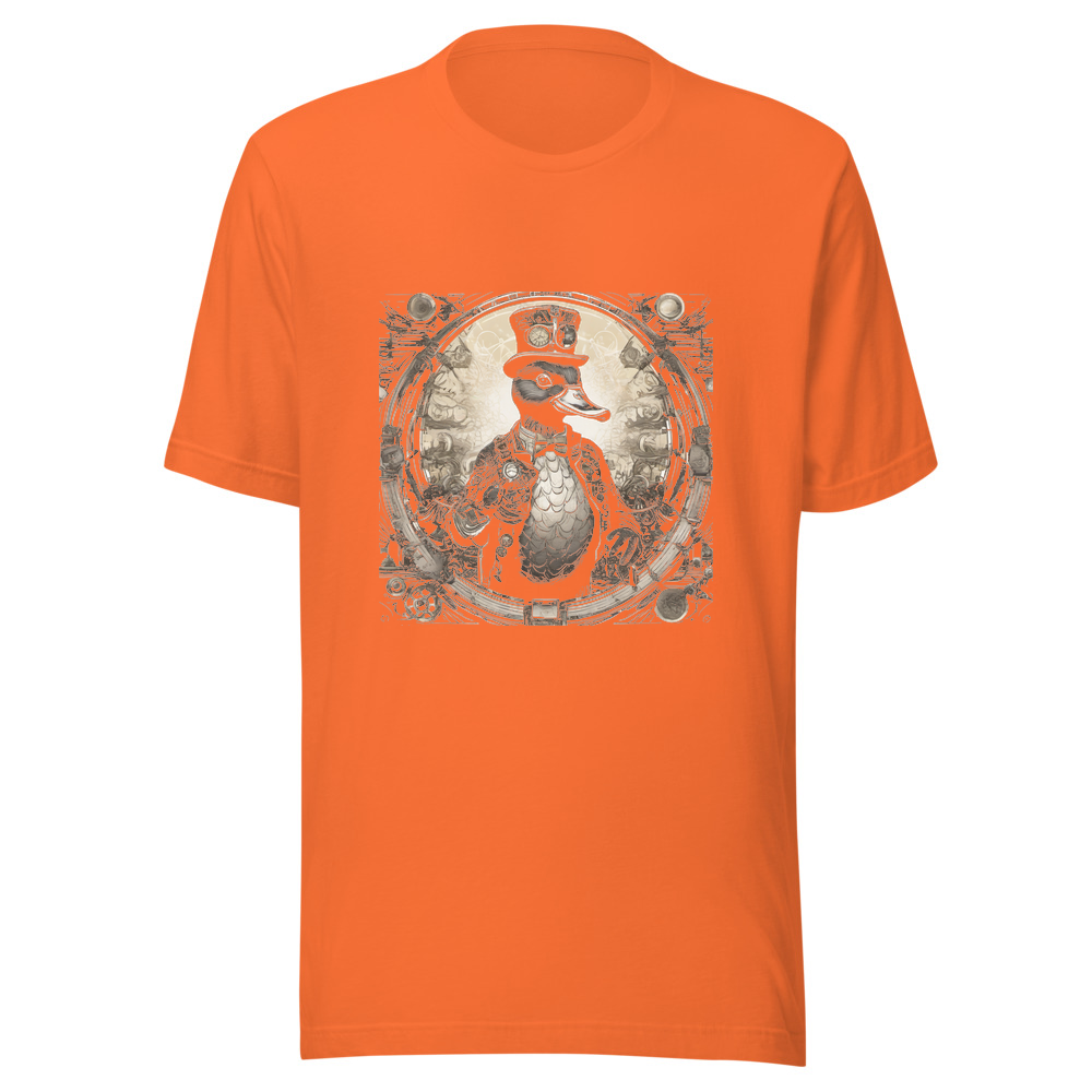 Orange T-Shirt with print art