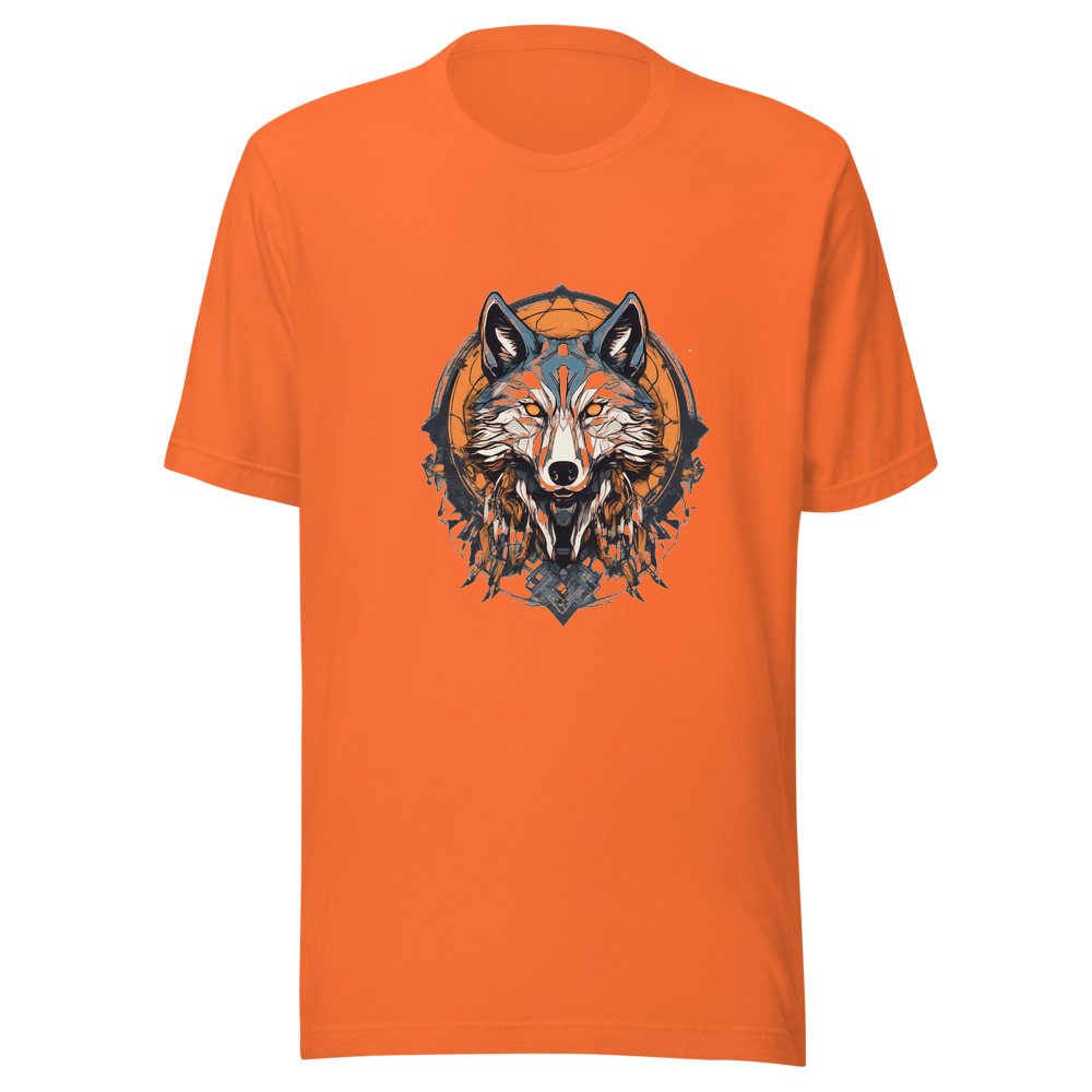 Orange T-Shirt with print art