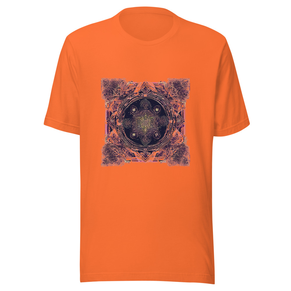 Orange T-Shirt with print art