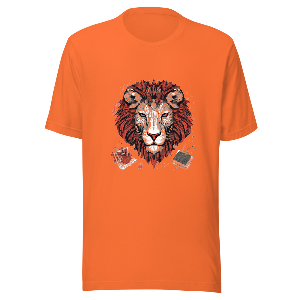 Orange T-Shirt with print art