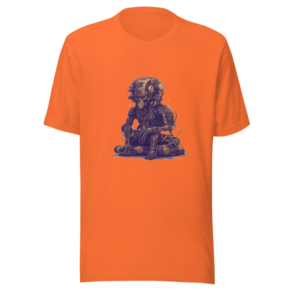 Orange T-Shirt with print art