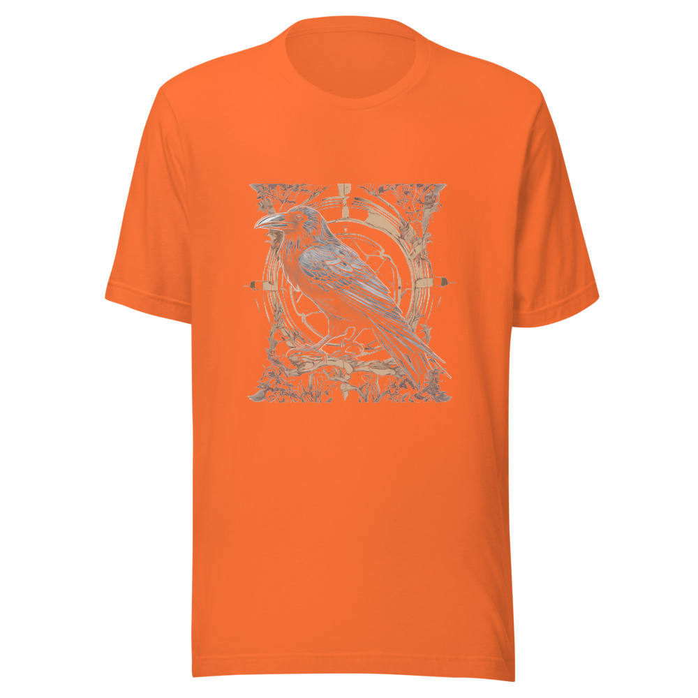 Orange T-Shirt with print art