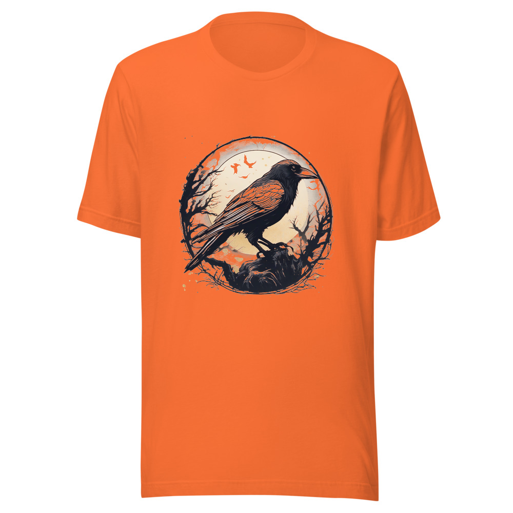 Orange T-Shirt with print art