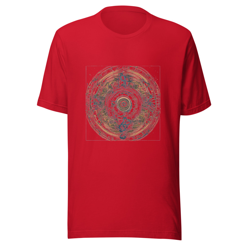 Red T-Shirt with print art