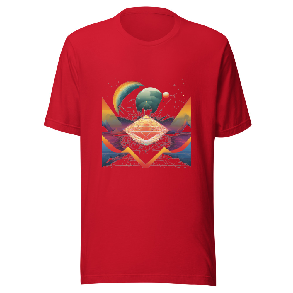 Red T-Shirt with print art
