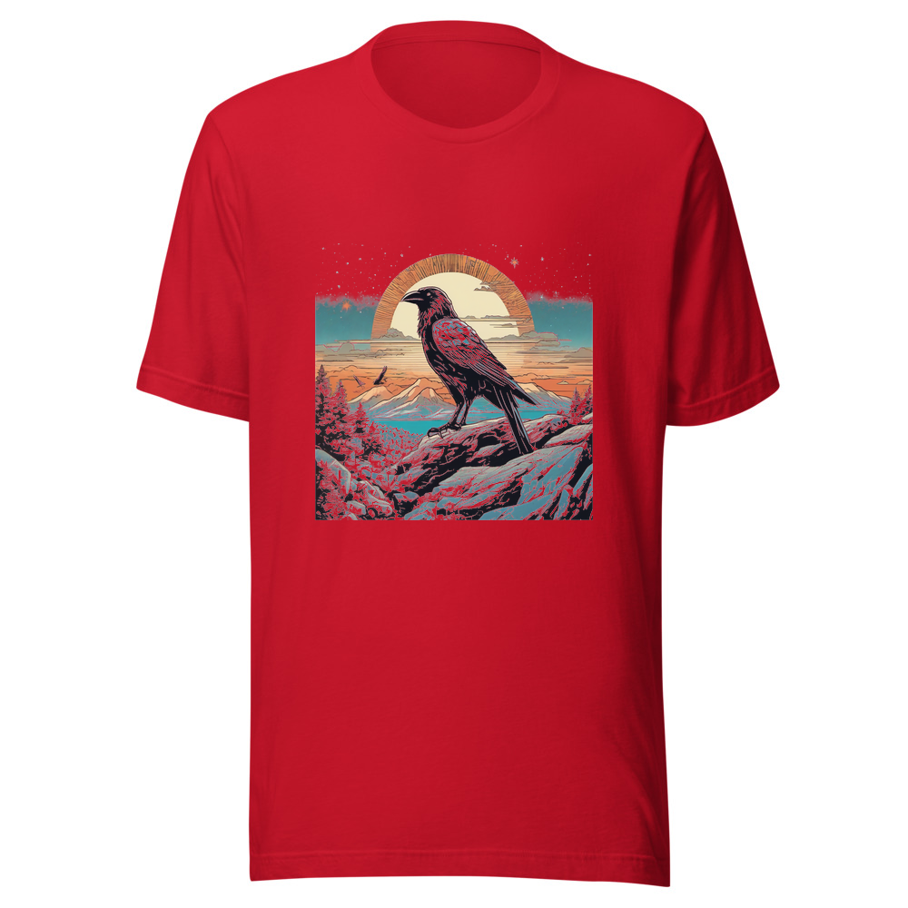 Red T-Shirt with print art