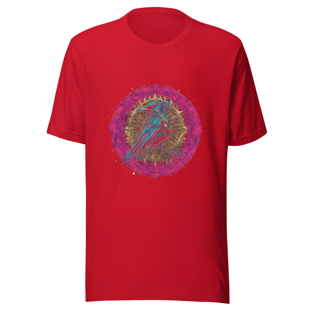 Red T-Shirt with print art