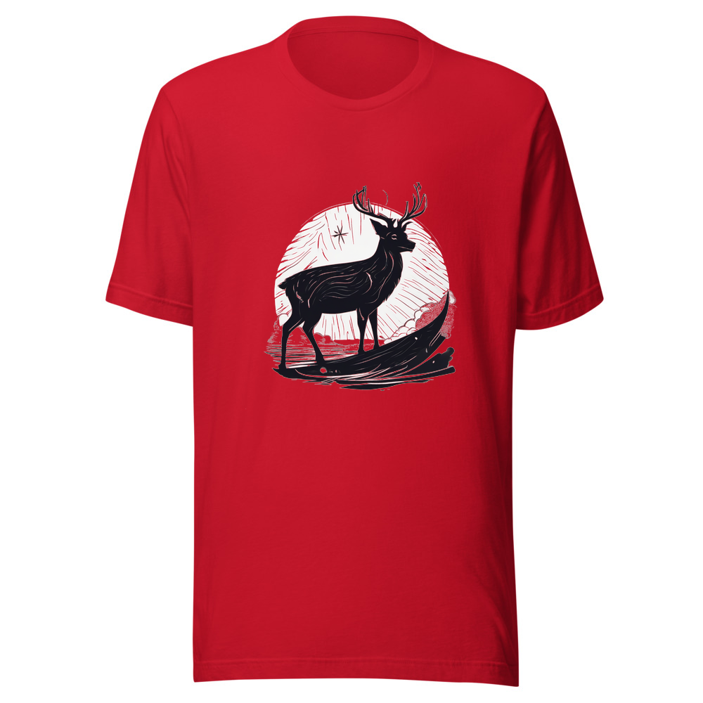Red T-Shirt with print art