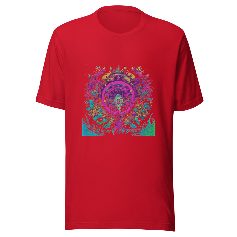 Red T-Shirt with print art