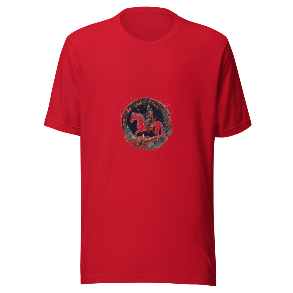 Red T-Shirt with print art