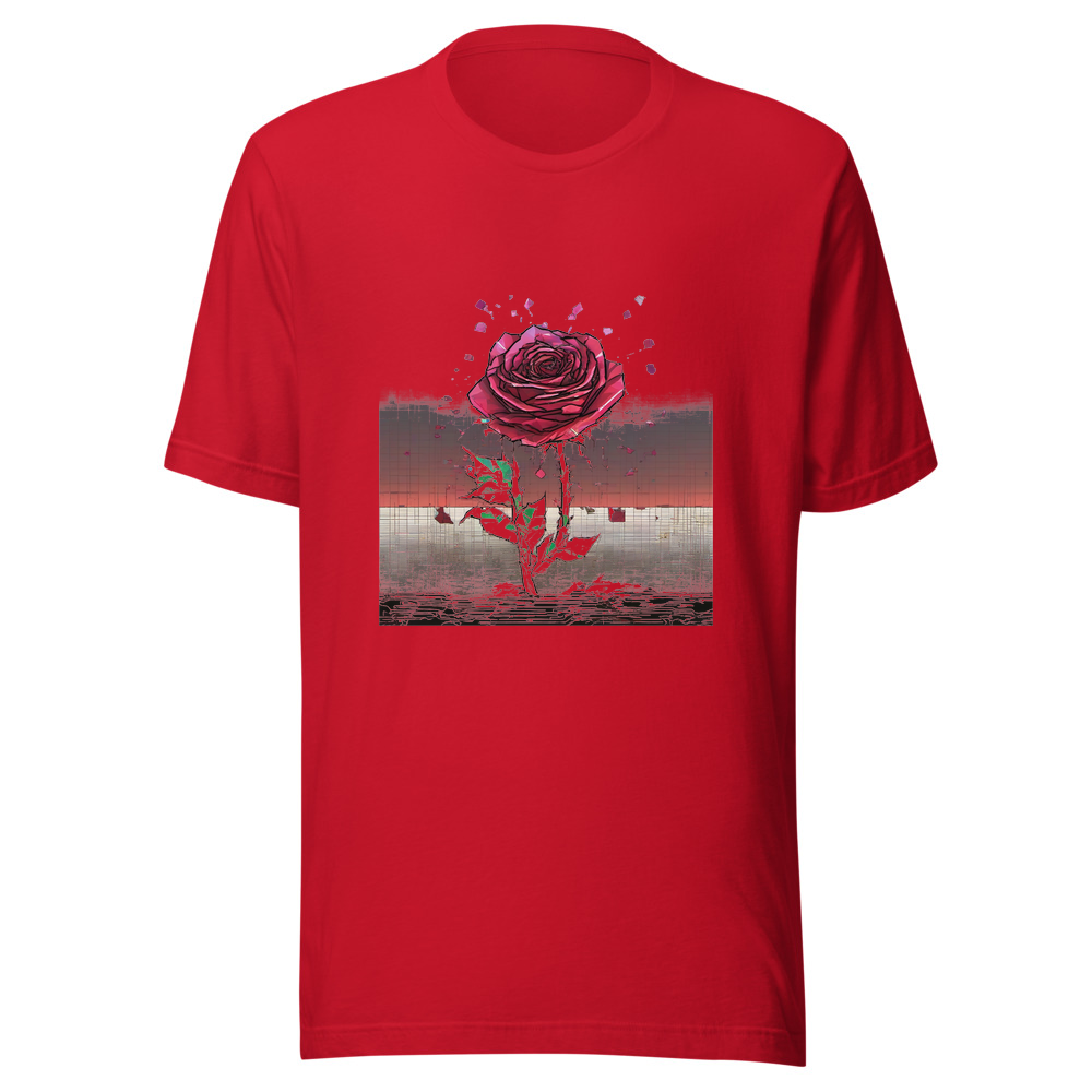 Red T-Shirt with print art