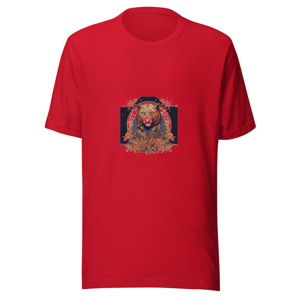 Red T-Shirt with print art