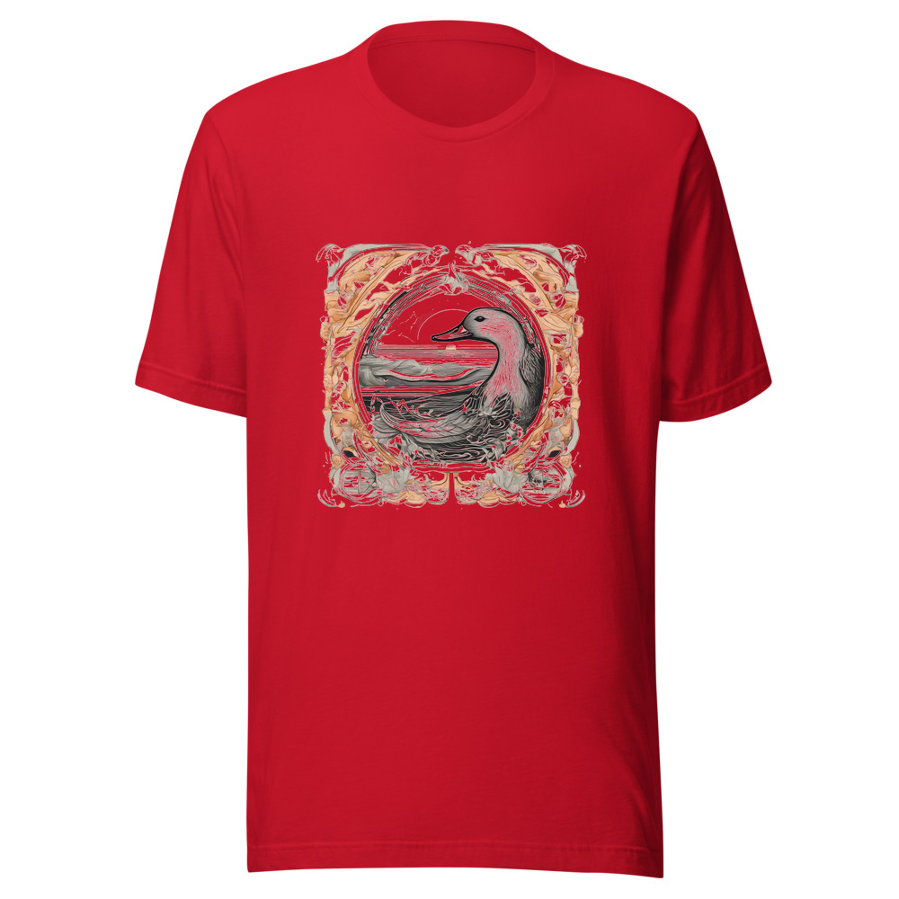 Red T-Shirt with print art