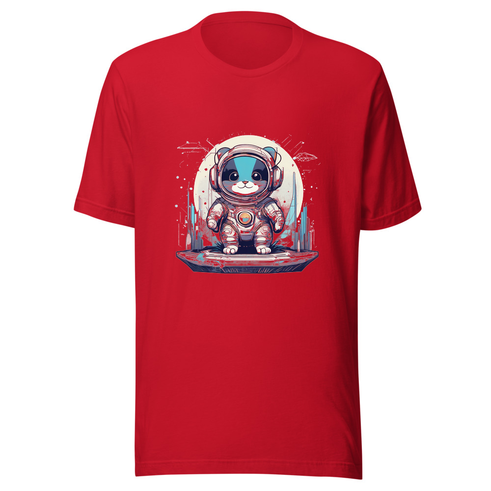 Red T-Shirt with print art