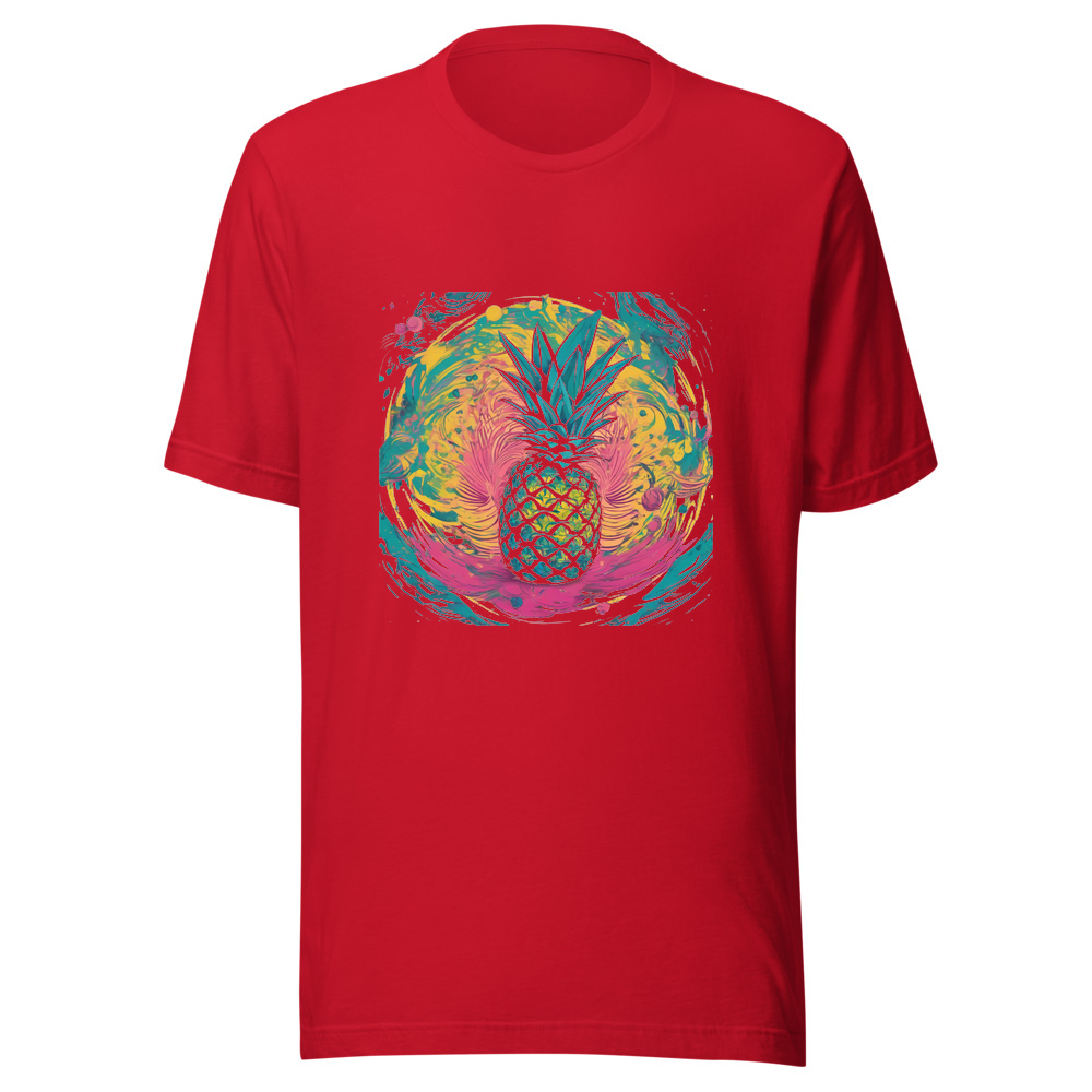 Red T-Shirt with print art