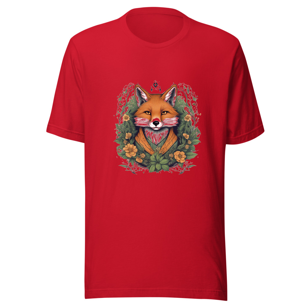 Red T-Shirt with print art