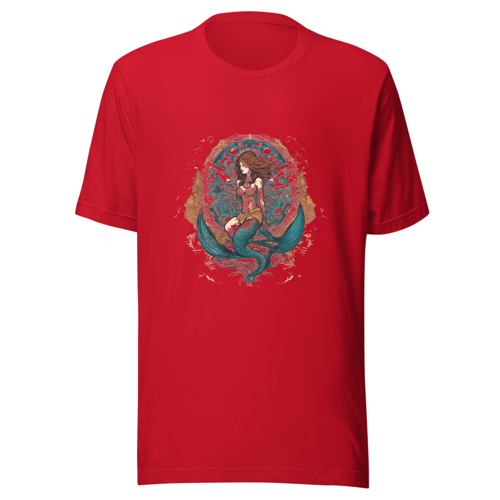 Red T-Shirt with print art