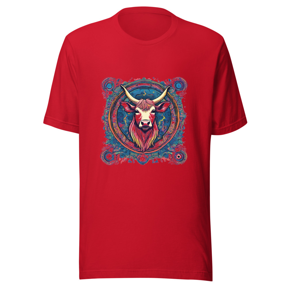 Red T-Shirt with print art