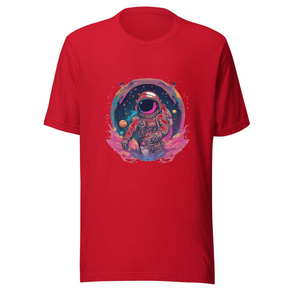 Red T-Shirt with print art
