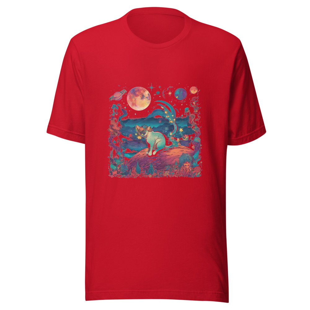 Red T-Shirt with print art