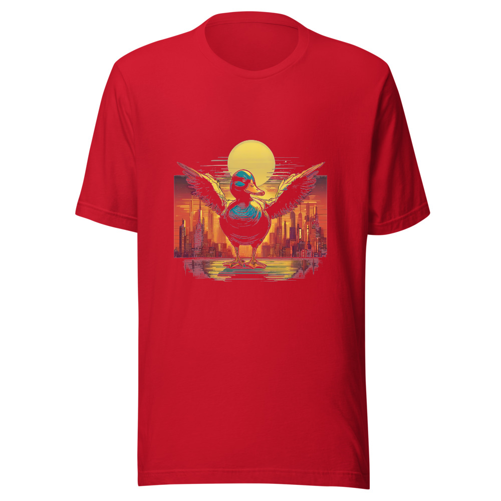 Red T-Shirt with print art