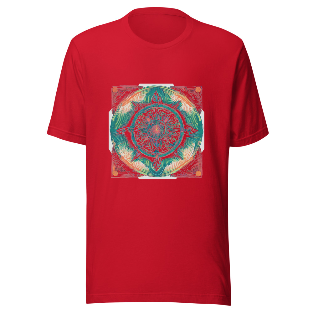 Red T-Shirt with print art