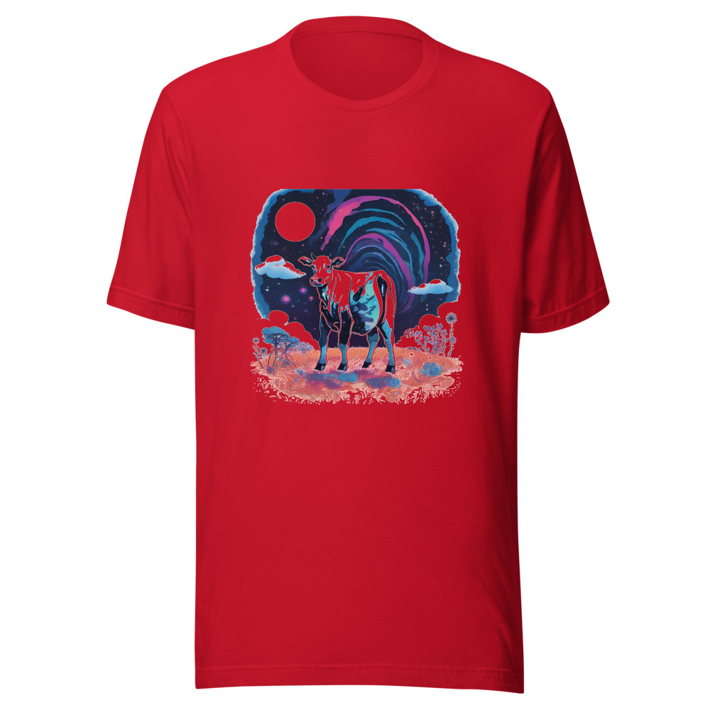 Red T-Shirt with print art