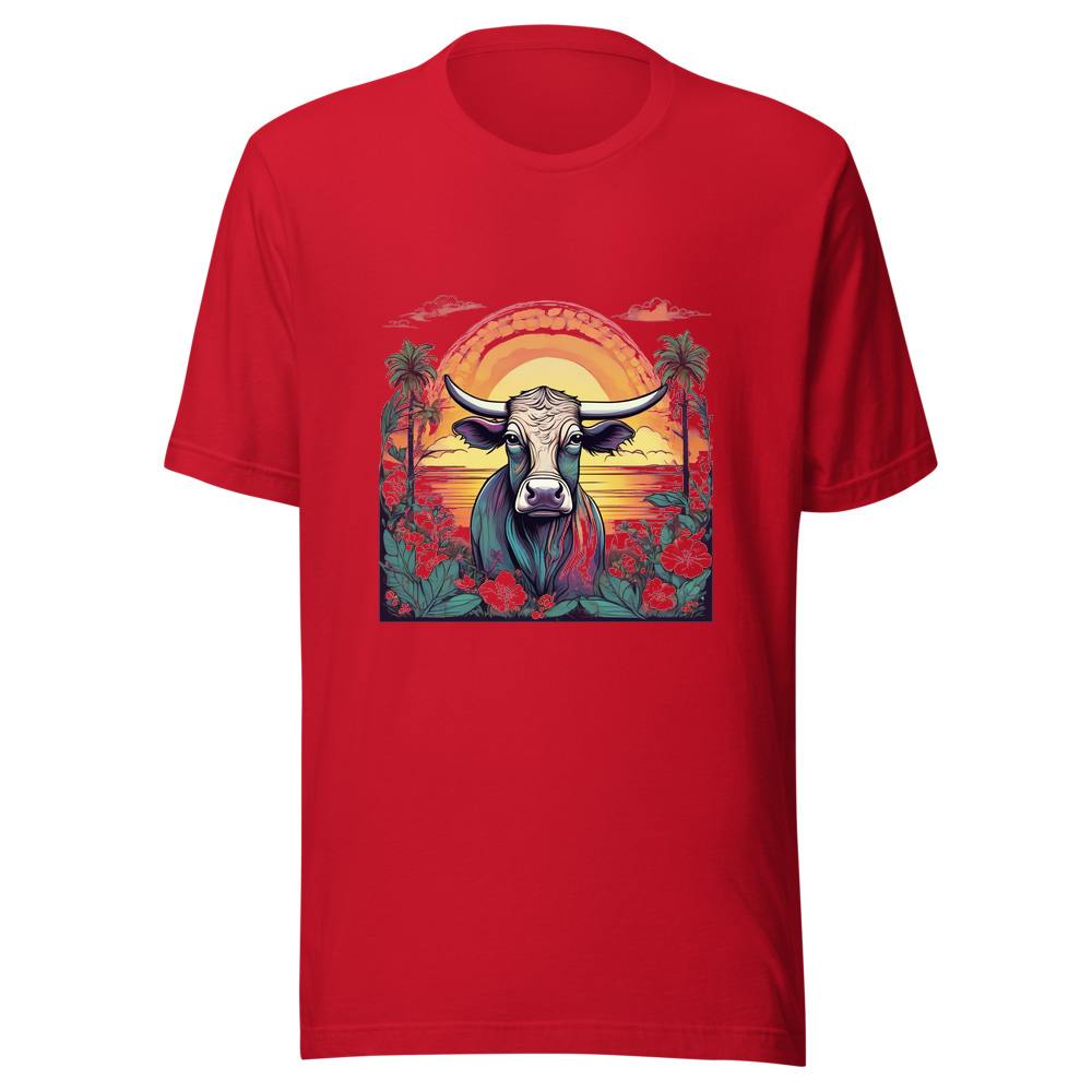 Red T-Shirt with print art