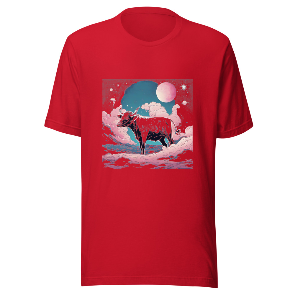 Red T-Shirt with print art