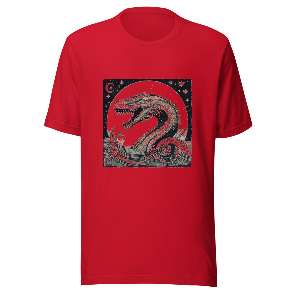 Red T-Shirt with print art