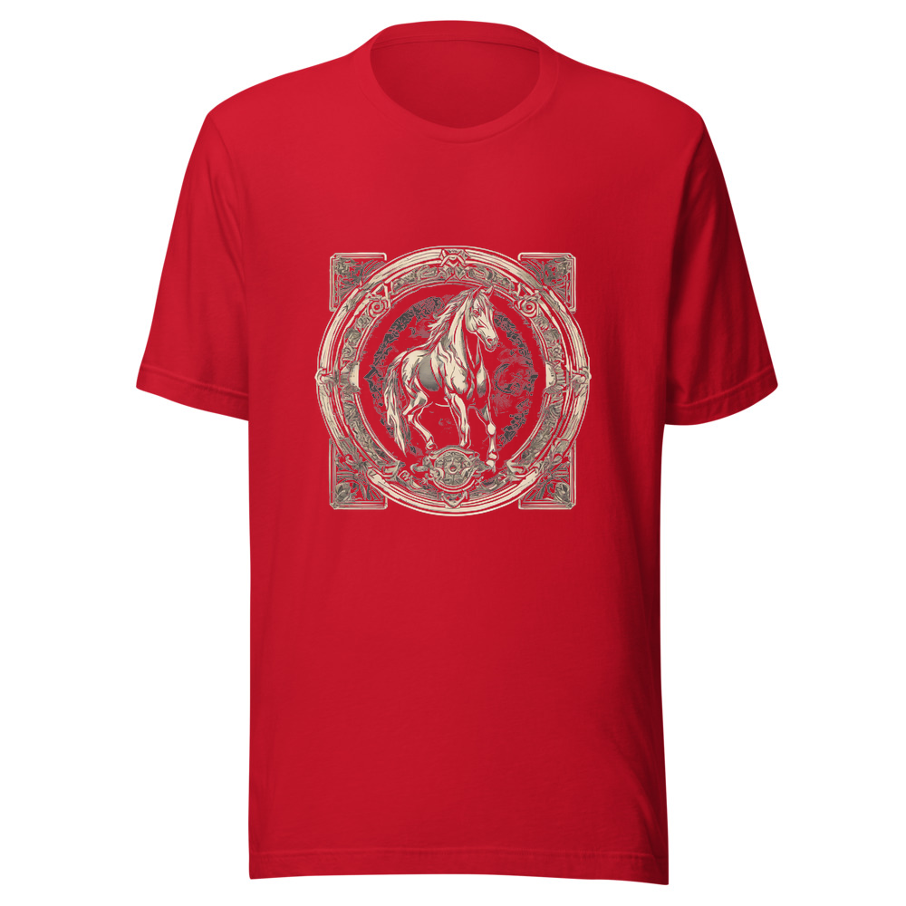 Red T-Shirt with print art