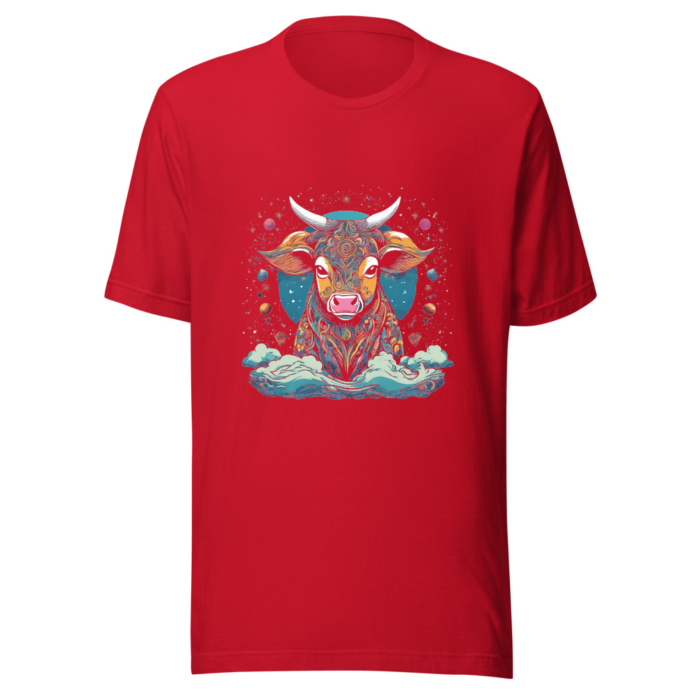 Red T-Shirt with print art
