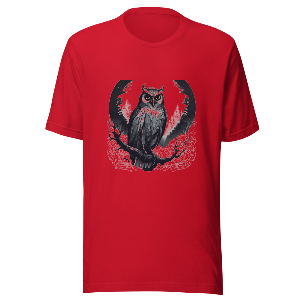 Red T-Shirt with print art