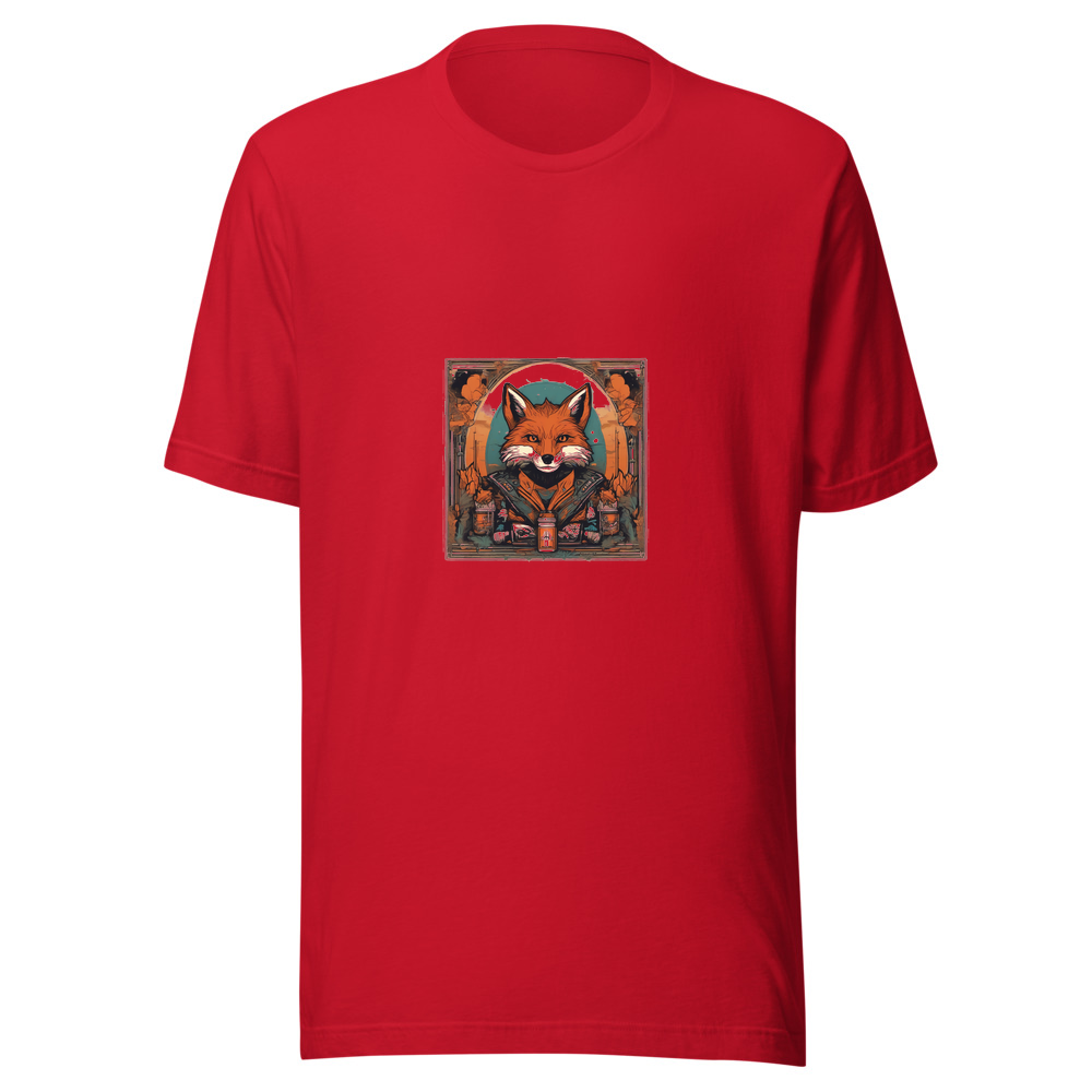 Red T-Shirt with print art