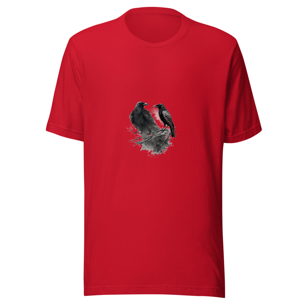 Red T-Shirt with print art