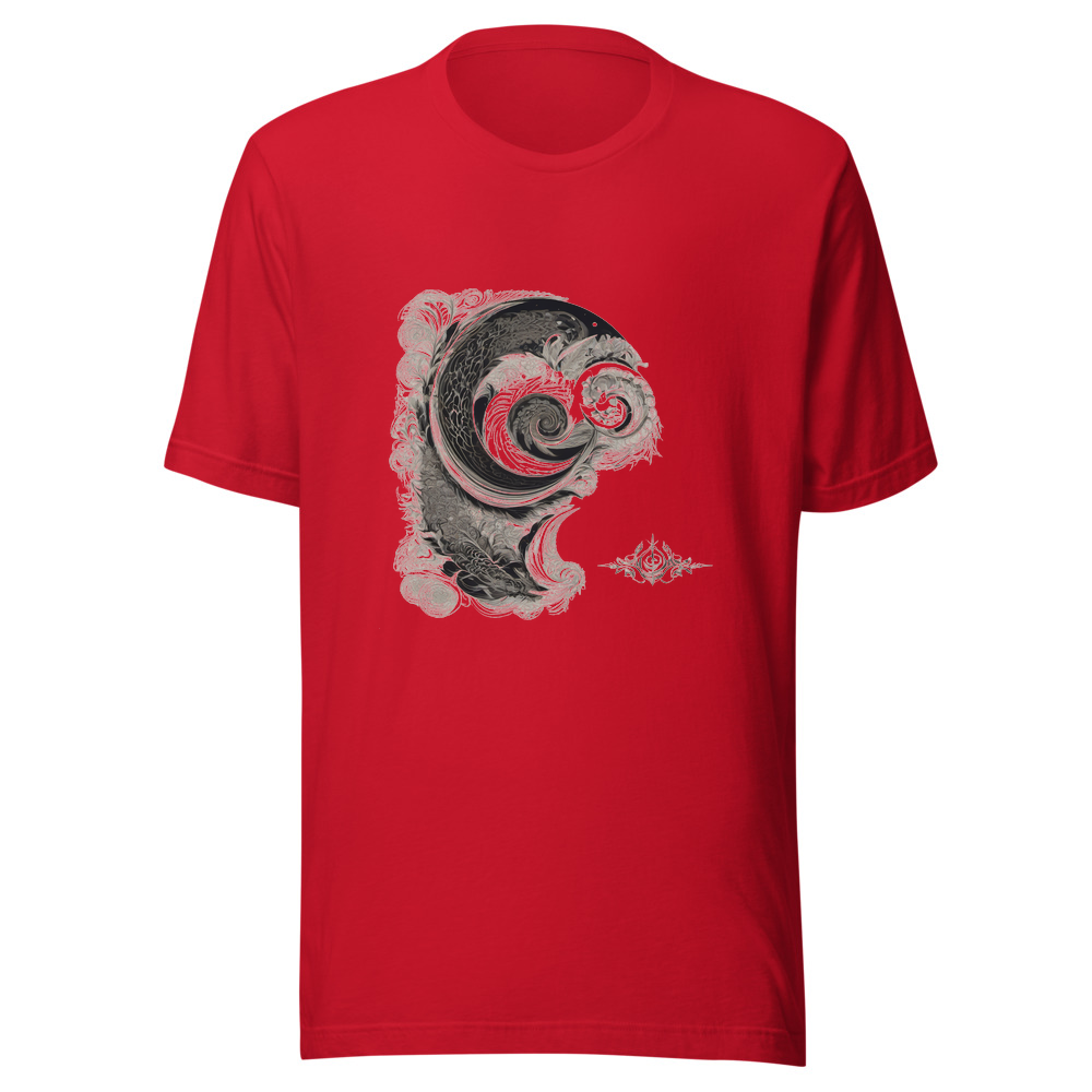 Red T-Shirt with print art