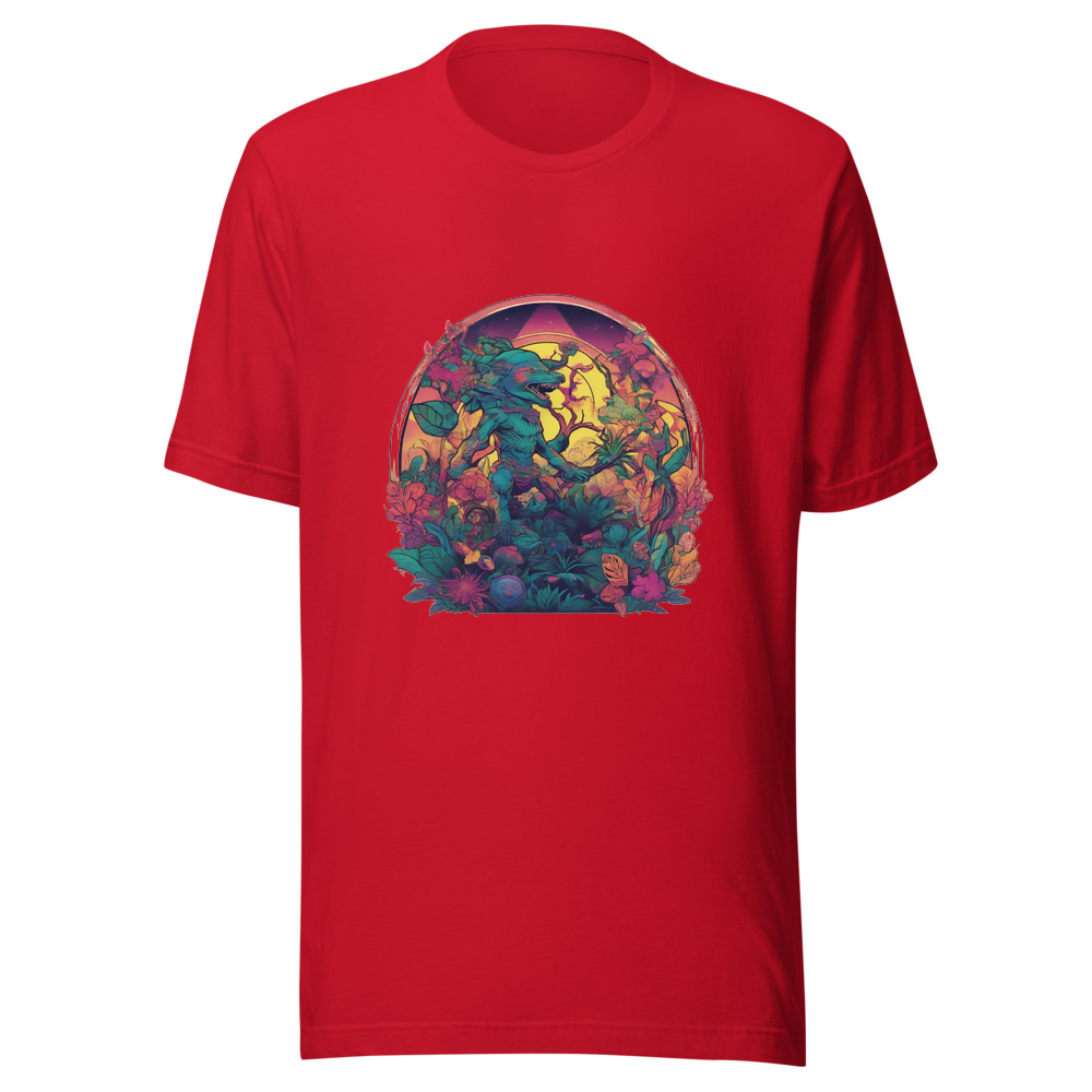 Red T-Shirt with print art