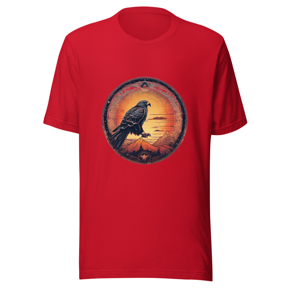 Red T-Shirt with print art