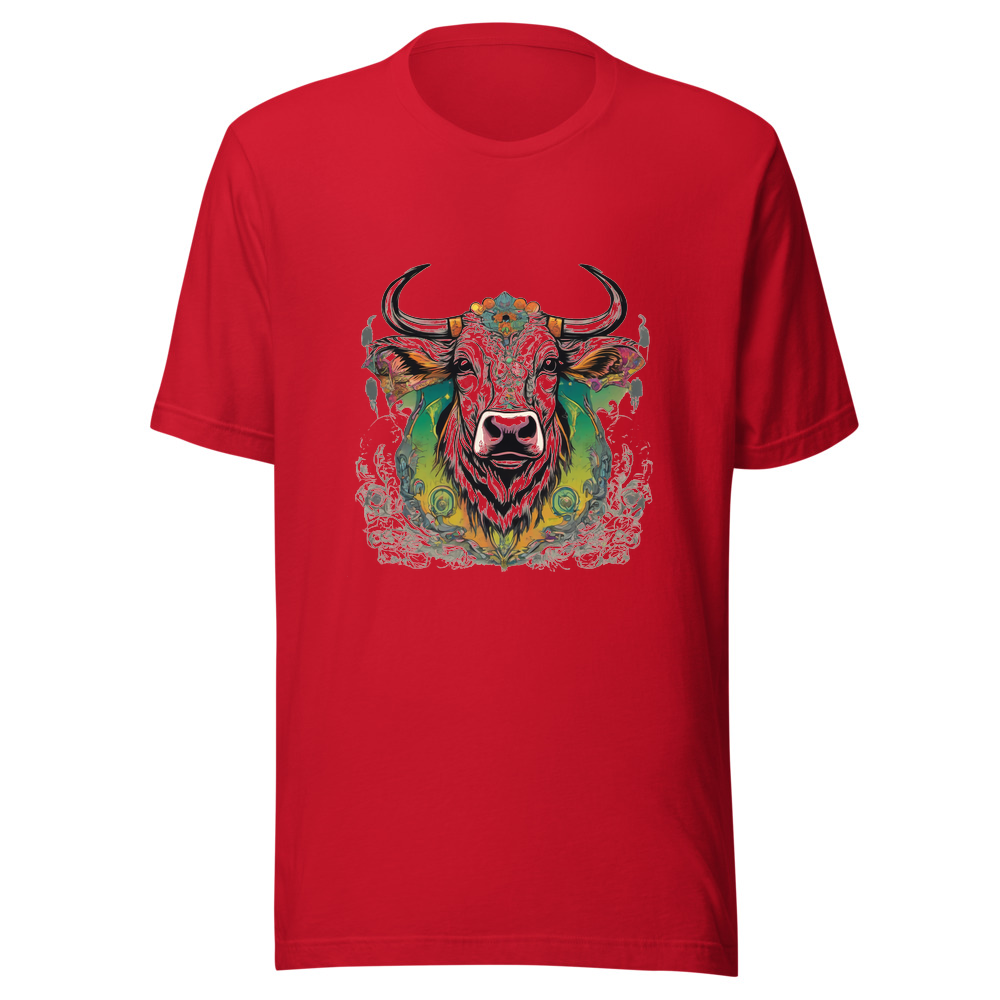 Red T-Shirt with print art