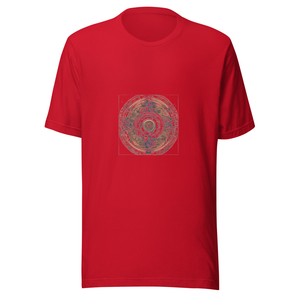Red T-Shirt with print art