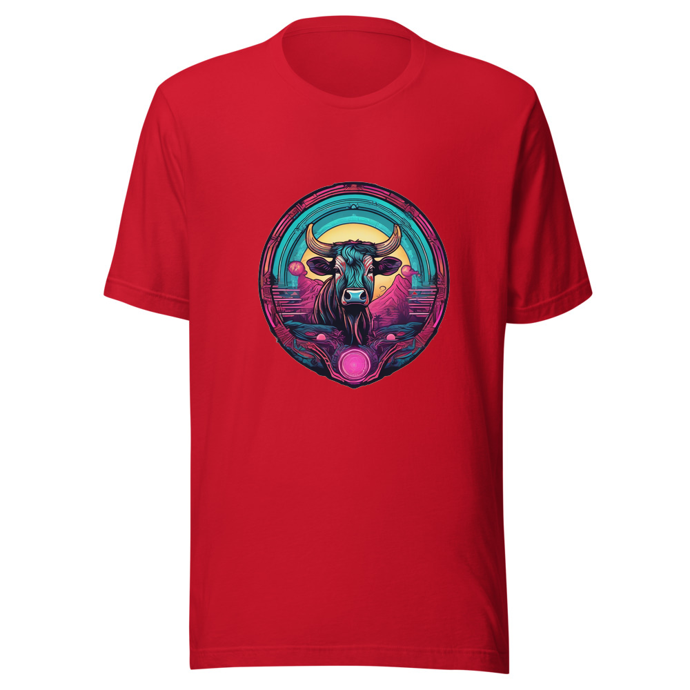 Red T-Shirt with print art