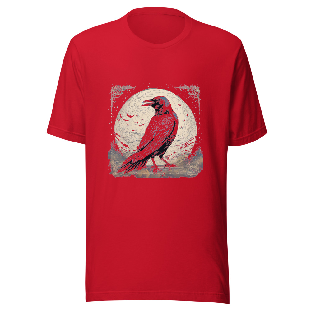Red T-Shirt with print art