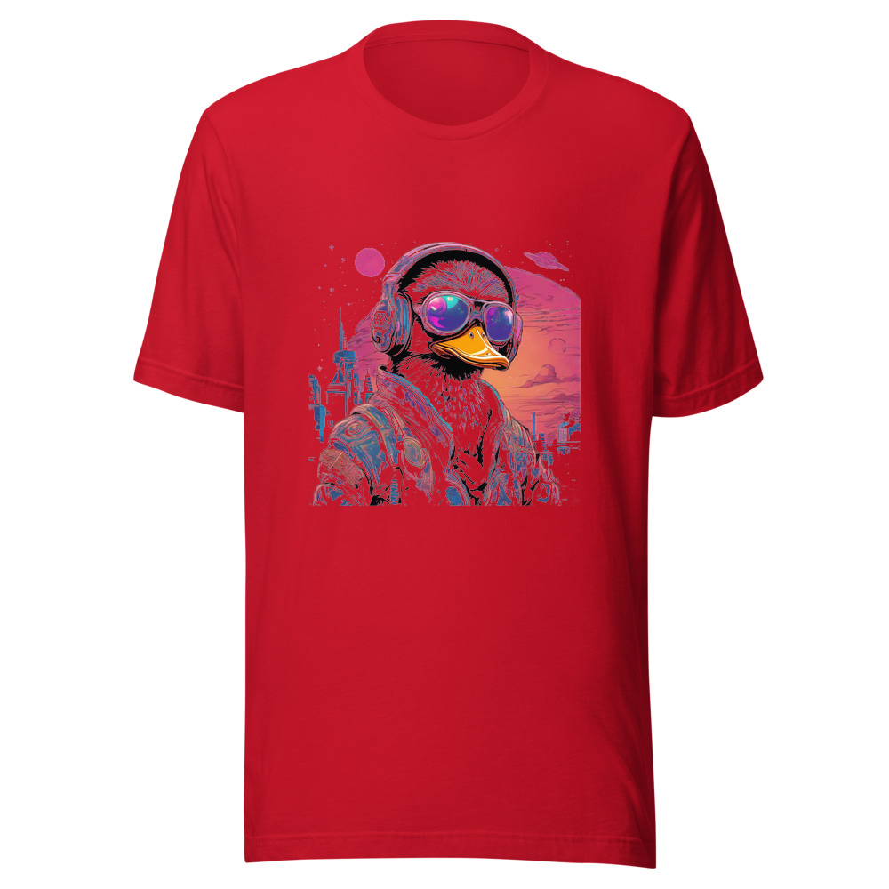 Red T-Shirt with print art
