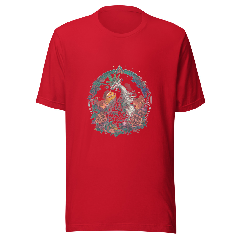 Red T-Shirt with print art